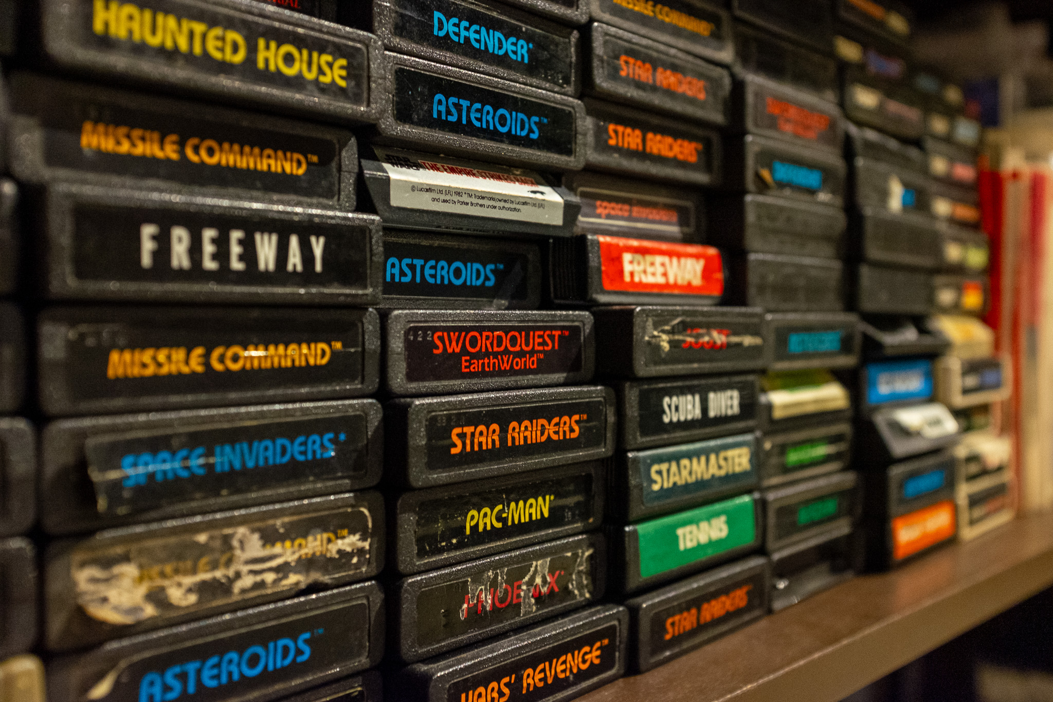 various atari cartridges